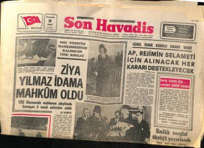 Son Havadis Gazetesi 16 Mart 1972 - Nuri Bostan Tevkif Edildi - Ziya Yılmaz İdama Mahkum Oldu GZ114407 - 1