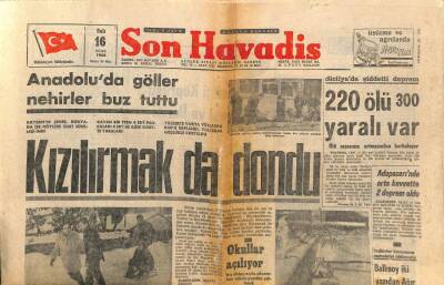 Son Havadis Gazetesi 16 Ocak 1968 - Sicilyada Şiddetli Deprem , 220 Ölü 300 Yaralı Var GZ106949 - 1