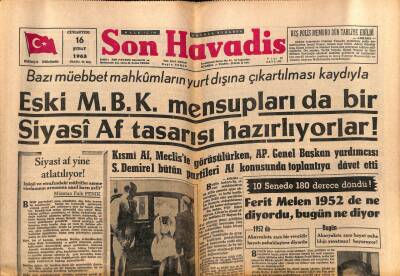 Son Havadis Gazetesi 16 Şubat 1963 - Porsuk Çayı Taşıyor... GZ73968 - 1
