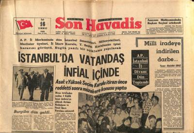 Son Havadis Gazetesi 16 Temmuz 1968 - Çekoslovakya Baskı Altında GZ76044 - 1