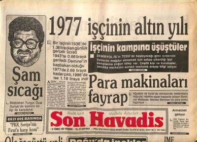 Son Havadis Gazetesi 16 Temmuz 1987 - Doğuda İnekler İnsandan Şanslı GZ99074 - 1