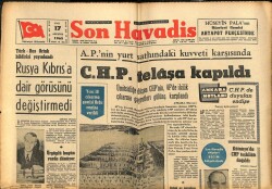 Son Havadis Gazetesi 17 Ağustos 1965 - Rusya Kıbrısa Dair Görüşünü Değiştirmedi GZ102278 - 2