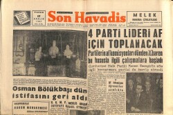 Son Havadis Gazetesi 17 Aralık 1961 - Osman Bölükbaşı Dün İstifasını Geri Aldı GZ102029 - 2