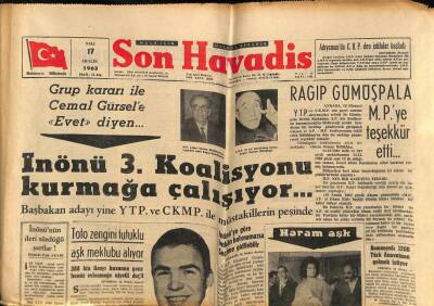 Son Havadis Gazetesi 17 Aralık 1963 - Romanyalı 1200 Türk Anavatana Gelmek İstiyor GZ81057 - 1