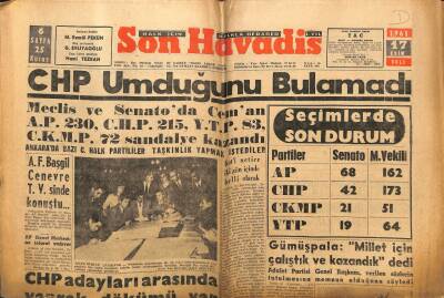 Son Havadis Gazetesi 17 Ekim 1967 - CHP Umduğunu Bulamadı GZ97928 - 1