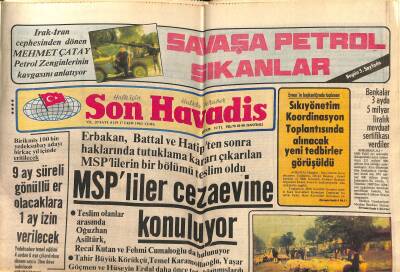 Son Havadis Gazetesi 17 Ekim 1980 - Irak Abadanı Tamamen Kuşattığını İleri Sürdü GZ121150 - 1