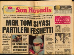 Son Havadis Gazetesi 17 Ekim 1981 - MGK Tüm Siyasi Partileri Feshetti GZ69091 - 1