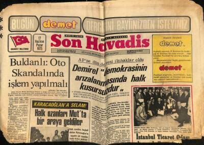 Son Havadis Gazetesi 17 Haziran 1973 - Öztürk Serengil Kirvelik Yaptı GZ114712 - 1