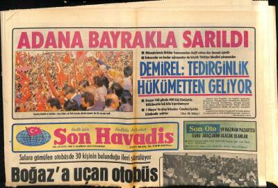 Son Havadis Gazetesi 17 Haziran 1978 - Gaziantep Kalesine Kızıl Bayrak Çekilmesi Protesto Ediliyor GZ88431 - 1