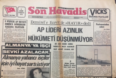 Son Havadis Gazetesi 17 Kasım 1973 - Demirele Ecevitte Hayır Dedi - GZ12797 - 1