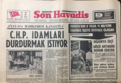 Son Havadis Gazetesi 17 Mart 1972 - CHP İdamları Durdurmak İstiyor - GZ12210 - 2