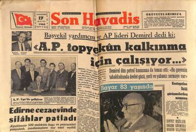 Son Havadis Gazetesi 17 Mayıs 1965 - Kızıl Çinin Siyasi Filmi Oynatılmadı - Bayar 83 Yaşında GZ124361 - 1