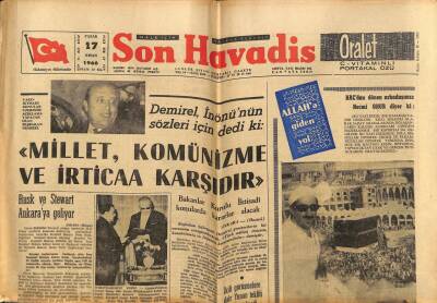 Son Havadis Gazetesi 17 Nisan 1966 - Rusk Ve Stewart Ankaraya Geliyor GZ77468 - 1