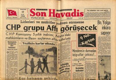 Son Havadis Gazetesi 17 Ocak 1963 - İstanbul Ekipleri Amiri Hakkında Tahkikat Açıldı GZ74167 - 1