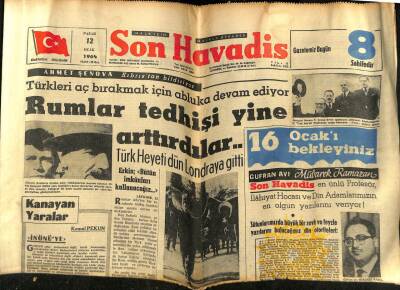 Son Havadis Gazetesi 17 Ocak 1964 - Beşiktaş Fenerbahçe Devler Maçı Bugün GZ59419 - 1