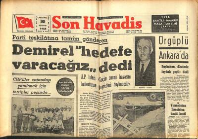Son Havadis Gazetesi 18 Ağustos 1965 - Yunanistan Enosisten Ümidi Kesti GZ102279 - 1