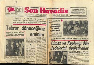 Son Havadis Gazetesi 18 Ağustos 1971 - Dolar Operasyonu Avrupa Piyasalarını Alt Üst Etti GZ114400 - 1