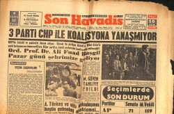 Son Havadis Gazetesi 18 Ekim 1961 - A.Türkeş Ve Altı Arkadaşının Bugün Gelmeleri Muhtemel... GZ158835 - Gökçekoleksiyon