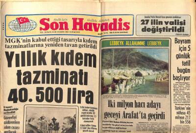 Son Havadis Gazetesi 18 Ekim 1980 - Metin Akpınar İle Bir Söyleşi - Yıllık Kıdem Tazminatı 40.500 Lira GZ121144 - 1