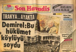 Son Havadis Gazetesi 18 Eylül 1979 - Demirel : Bu Hükümet Köylüyü Soydu - Ecevit'i Vatandaştan Çok Güvenlik Dinliyor - Fener Ve Trabzon Avrupa Gidiyor GZ133385 - 1