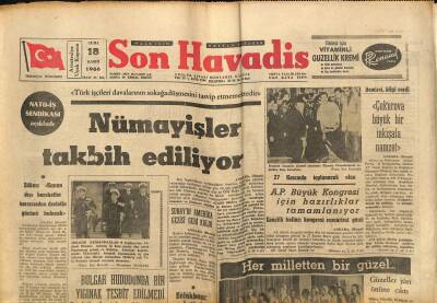 Son Havadis Gazetesi - 18 Kasım 1966 - A.P. Büyük Kongresi İçin Hazırlıkları Tamamlıyor - Cramer Türk Futbolunda Hayli İlerleme Var Dedi GZ124245 - 1