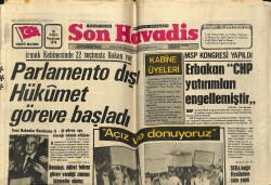 Son Havadis Gazetesi 18 Kasım 1974 - Irmak Kabinesinde 22 Seçimsiz Bakan Var - SEKA Kâğıt Fiyatlarına Zam Yaptı GZ160280 - Gökçekoleksiyon