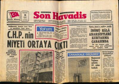 Son Havadis Gazetesi 18 Mart 1972 - İdamlar Sunayın Tasdikine Sunuldu . İnönü Hala Anarşistleri Kurtarma Çabasında GZ69305 - 2