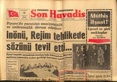 Son Havadis Gazetesi 18 Mayıs 1963 - Beşiktaşlılara Ceza Yağmuru GZ99014 - 1