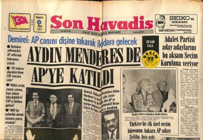 Son Havadis Gazetesi 18 Nisan 1977 - Aydın Mendereste APye Katıldı GZ56401 - 1