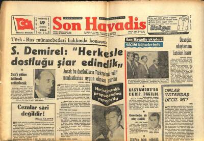 Son Havadis Gazetesi 19 Ağustos 1965 - Pasaportları İptal Edilen Üç Turist Adliyeye Verildi GZ102280 - 2