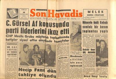 Son Havadis Gazetesi 19 Aralık 1961 - Menderesin Çiftliği İçin Para Toplanacak - Necip Fazıl Dün Tahliye Olundu GZ102030 - 2