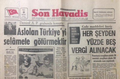 Son Havadis Gazetesi 19 Aralık 1971 - Demirel AP Grubunda Konuştu - GZ12817 - 1