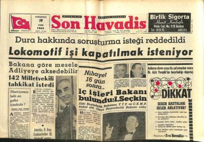 Son Havadis Gazetesi 19 Ekim 1963 - Kennedy , Tito İle El Sıkışırken Resim Çektirmedi GZ102106 - 2