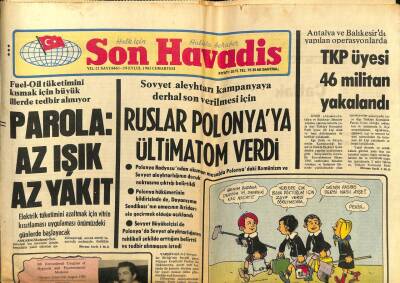 Son Havadis Gazetesi 19 Eylül 1981 - Gelibolu Adlı Film Büyük Başarı Kazandı GZ102197 - 2