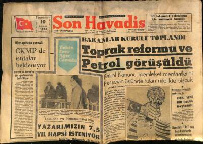 Son Havadis Gazetesi - 19 Haziran 1965 - CKMP de İstifalar Bekleniyor - Kanuna Aykırı Her Davranış Önlenecek GZ124252 - 1