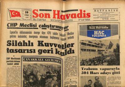 Son Havadis Gazetesi 19 Mart 1966 - Silahlı Kuvvetler Tasarısı Geri Kaldı GZ77486 - 1