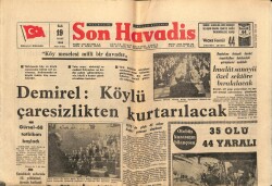 Son Havadis Gazetesi 19 Mart 1968 - Demirel Köylü Çaresizlikten Kurtarılacak GZ65761 - 2