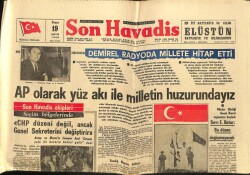 Son Havadis Gazetesi 19 Mayıs 1968 - AP Olarak Yüz Akı İle Milletin Huzurundayız GZ65361 - 1