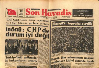 Son Havadis Gazetesi 19 Nisan 1967 - Büyük İlim Adamımız Ali Fuad Başgilin Naaşını Onbinlerce Kişi El Üstünde Taşıdı GZ65771 - 1