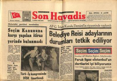 Son Havadis Gazetesi 19 Nisan 1968 - Filmci Halil Kamili Öldüren Kaatil Kapalıçarşıda Yakalandı GZ74212 - 1