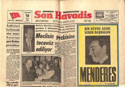 Son Havadis Gazetesi 19 Nisan 1969 - Bozbeyli Meclisin Yetkisine Tecavüz Ediliyor Dedi GZ99033 - 1