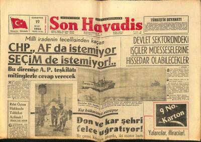 Son Havadis Gazetesi 19 Ocak 1963 - Tevfik Çubukçuda İkramiyesini Aldı GZ74166 - 1