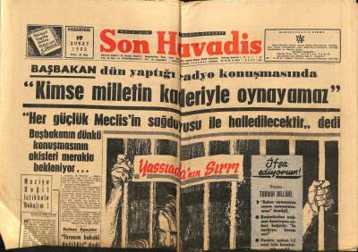 Son Havadis Gazetesi 19 Şubat 1962 - Eşkiya Sivası Tehdit Ediyor GZ80520 - 1