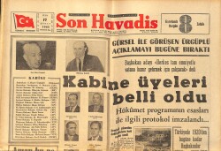 Son Havadis Gazetesi 19 Şubat 1965 - Ege'liler Yeni Tekel Bakanına Ümit Bağladı - Kabine Üyeleri Belli Oldu GZ158654 - Gökçekoleksiyon