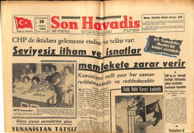 Son Havadis Gazetesi 19 Temmuz 1965 - TİPliler Komünizm Propagandası Yaptılar GZ102293 - 1