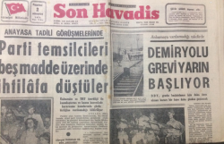 Son Havadis Gazetesi 2 Ağustos 1971 - Demiryolu Grevi Yarın Başlıyor - GZ12842 - 1