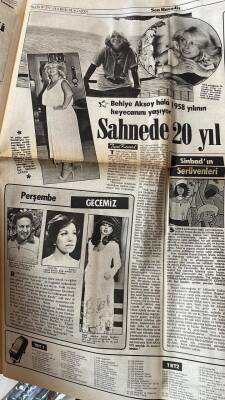 Son Havadis Gazetesi 2 Ağustos 1979 - Behiye Aksoy Hala 1958 Yılının Heyecanını Yaşıyor GZ105323 - 2