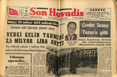 Son Havadis Gazetesi 2 Aralık 1966 - Bütçe 19 Milyar 665 Milyon Lira, Vergi Gelir Tahmini 2,5 Milyar Arttı GZ59529 - 1