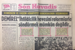 Son Havadis Gazetesi 2 Ekim 1972 - Komünizm Ve Faşizm Hürriyetçi Demokrasinin Düşmanıdır - GZ12838 - 2