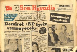 Son Havadis Gazetesi 2 Eylül 1965 - A.P. Temsilciler Meclisi Dün Toplandı GZ65559 - 2